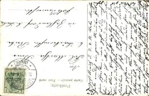 Ak Kitsch, Duftende Grüße, Verzierung mit Blumen