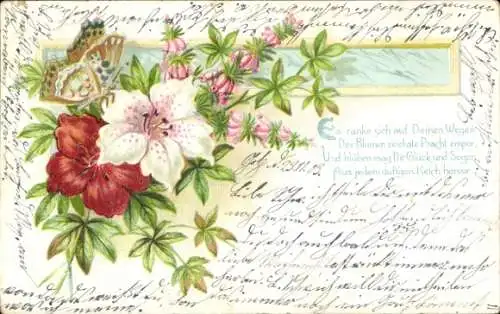 Litho Blumengruß