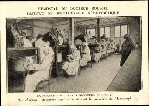 Ak Hémostyl du docteur Roussel, Institut de de sérothérapie hématopoïétique
