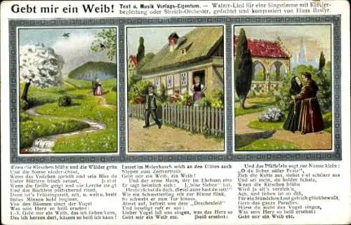 Lied Ak Gebt mir ein Weib!, Walzer-Lied, Hans Basiyr