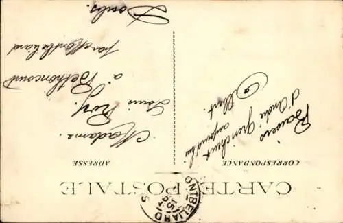 Ak Französische Marine, Kriegsschiff