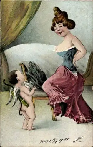 Künstler Ak Engel schließt Deal mit Dame ab