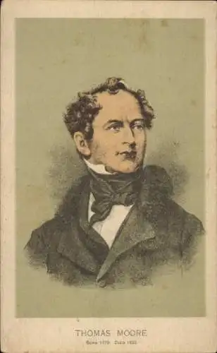 Ak Dichter und Schriftsteller Thomas Moore, Porträt