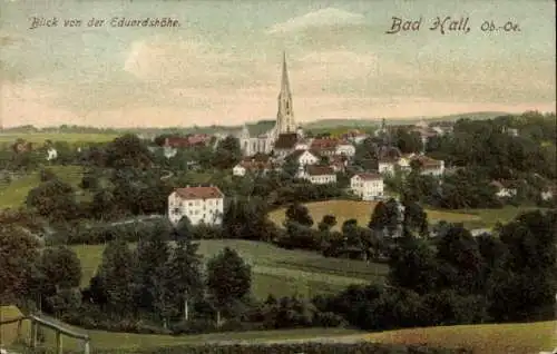 Ak Bad Hall Oberösterreich, Blick von der Eduardshöhe