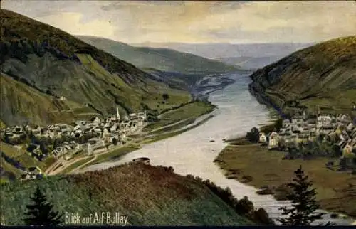Ak Bullay an der Mosel, Alf, Panorama