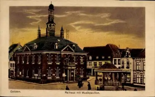 Ak Geldern am Niederrhein, Rathaus, Musikpavillon