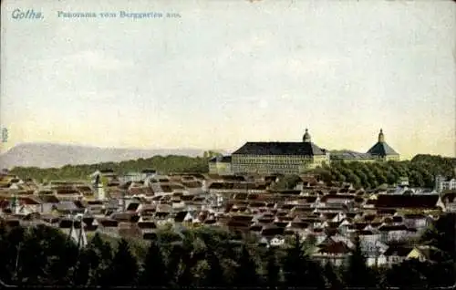 Ak Gotha in Thüringen, Panoramaansicht von  Berggarten, Stadtansicht