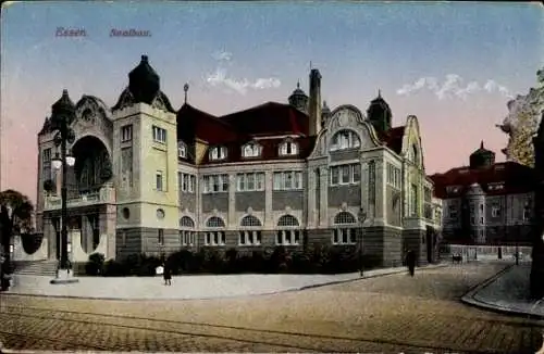 Ak Essen im Ruhrgebiet, Saalbau, Außenansicht