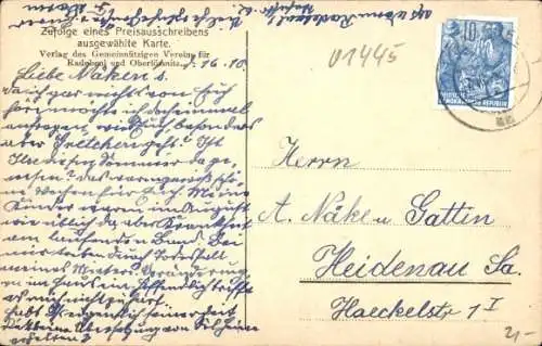 Ak Oberlössnitz Radebeul Sachsen, Teilpanorama