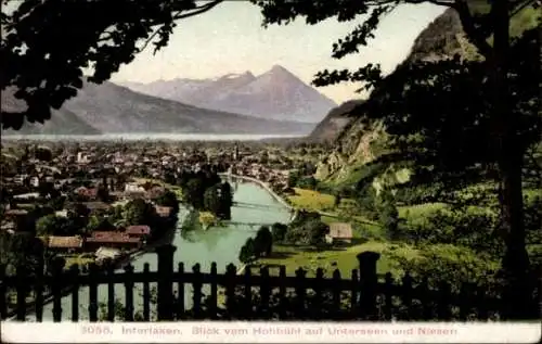 Ak Interlaken Kanton Bern Schweiz, Gesamtansicht, Hohbühl