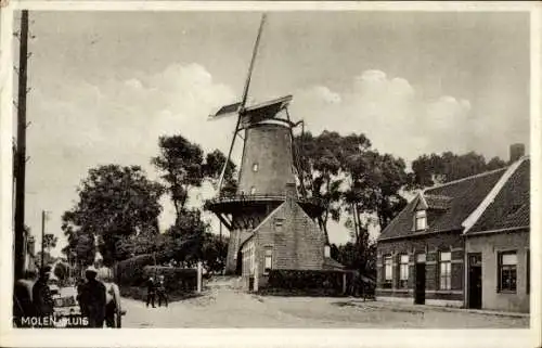 Ak Sluis Zeeland Niederlande, Windmühle