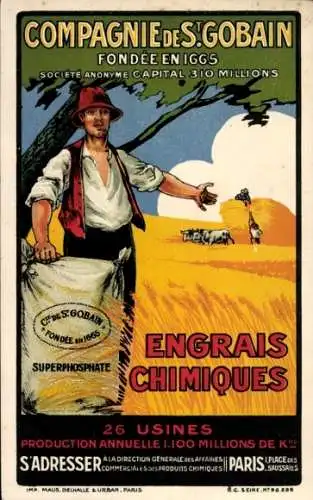 Ak Cie de St. Gobain, Engrais Chimiques, Superphosphate, Dünger, Reklame