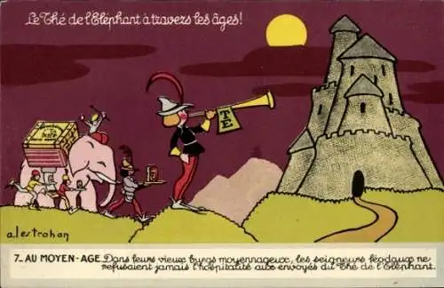 Künstler Ak Trohon, Werbung, The de l'Elephant