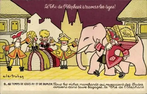Künstler Ak Trohon, Werbung, Tee, The de l'Elephant