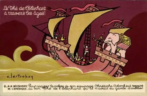 Künstler Ak Trohon, Werbung, Tee, The de l'Elephant