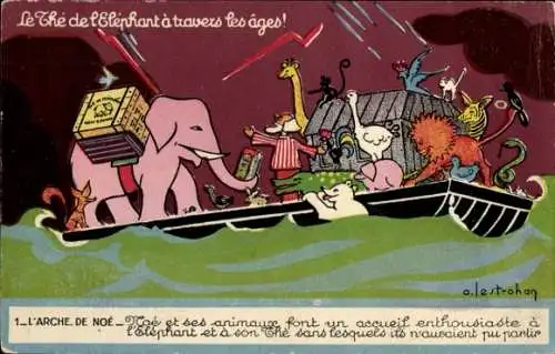 Künstler Ak Trohon, Werbung, Tee, The de l'Elephant