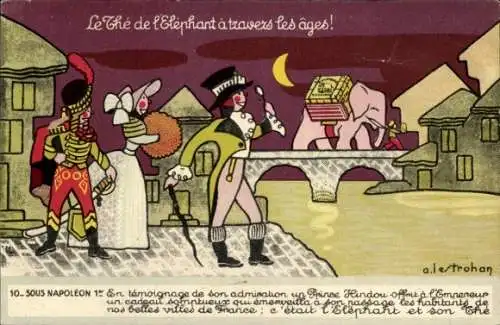 Künstler Ak Trohon, Werbung, Tee, The de l'Elephant