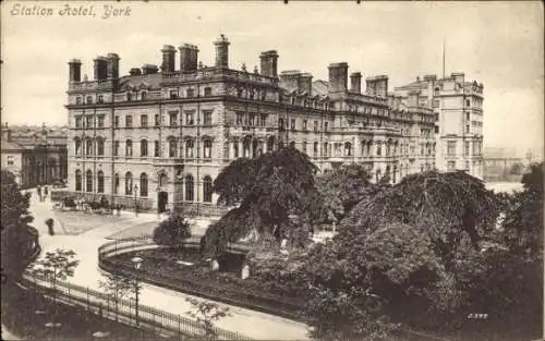 Ak York Yorkshire England, Station Hotel