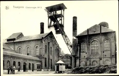 CPA Trazegnies Courcelles Wallonie Hainaut, Charbonnages No 5