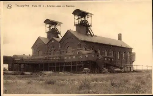 CPA Trazegnies Courcelles Wallonie Hainaut, Puits No 6, Charbonnages de Bascoup