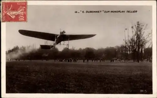 CPA Aviation, E. Dubonnet sur Monoplan Tellier