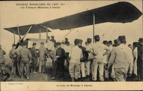 CPA Grandes Manoeuvres de l'Est 1911, Aviateurs Militaires