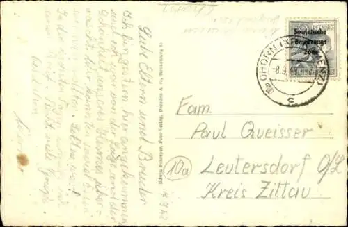 Ak Ohorn in Sachsen, Panoramablick auf Ohorn, ländliche Häuser, Bäume, Straße