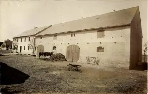 Ak Truppen Königswartha in der Oberlausitz, Bauernhof