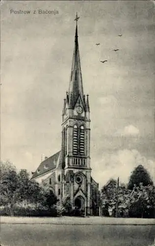 Ak Storcha Bacon Göda in der Oberlausitz, Kirche
