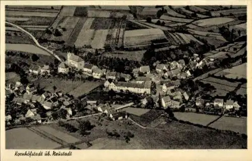 Ak Kornhöfstadt Scheinfeld Mittelfranken, Fliegeraufnahme