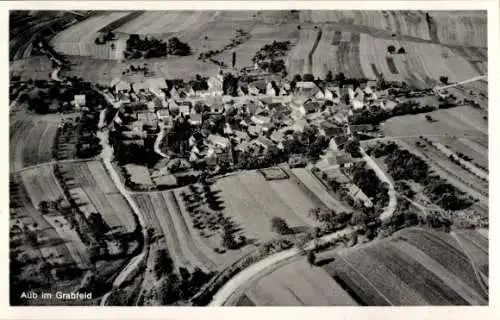 Ak Aubstadt im Grabfeld Unterfranken, Fliegeraufnahme
