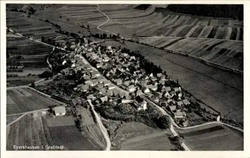 Ak Eyershausen Bad Königshofen im Grabfeld, Fliegeraufnahme