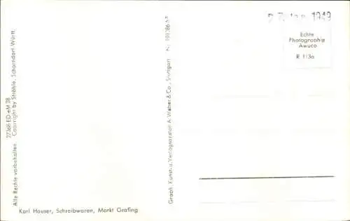 Ak Markt Grafing bei München Oberbayern, Fliegeraufnahme