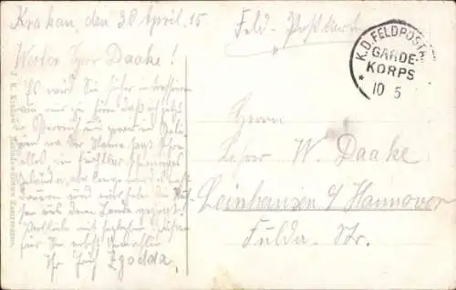 Ak Kraków Krakau Polen, Rathausturm