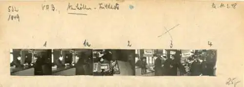 Kontaktabzug Fotos Berlin Neukölln, VAB Fuldastraße, Kasse, 5 Fotos ca. 4x2cm