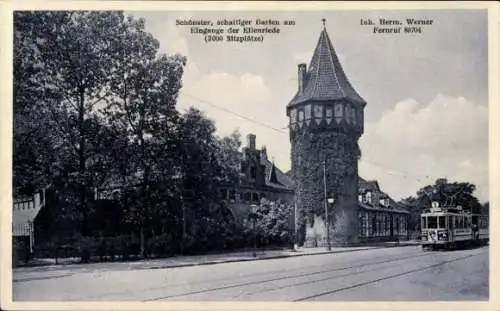 Ak Eilenriede Hannover in Niedersachsen, Garten, Eingang der Eilenriede