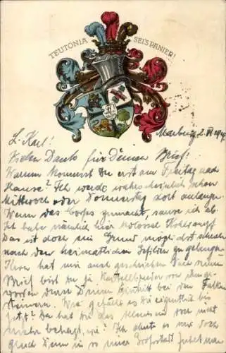 Studentika Ak Marburg, Corps Teutonia, Wappen, KSCV