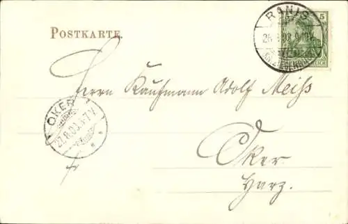 Ak Ranis in Thüringen, Gesamtansicht, Burg