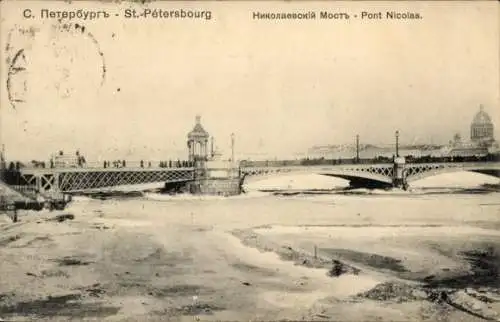 Ak Sankt Petersburg Russland, Pont Nicolas
