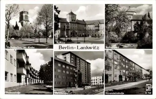 Ak Berlin Steglitz Lankwitz, Rathaus, Rathauspark, Gallwitzallee, Havensteinstraße