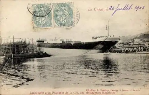 Ak La Ciotat Bouches du Rhône, Dampfer, Messageries Maritimes