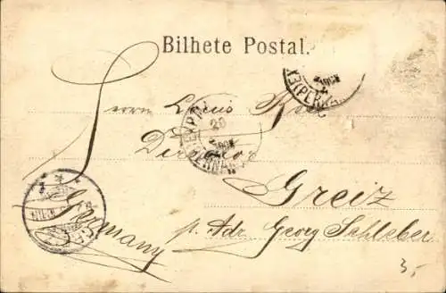 Ak Recife Brasilien, Markt, Marktstände