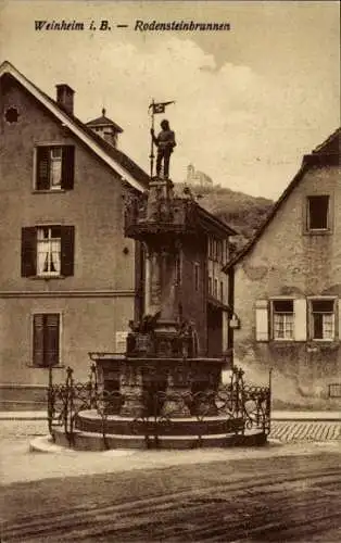 Ak Weinheim an der Bergstraße Baden, Rodensteinbrunnen