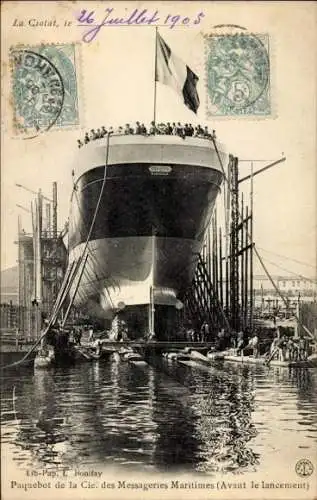 Ak La Ciotat Bouches du Rhône, Dampfer, Messageries Maritimes