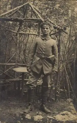 Foto Ak Soldat mit Pistole
