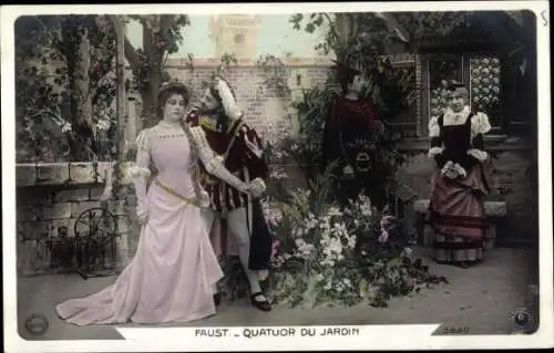 Ak Straßburg Elsass Bas Rhin, Szene aus Faust - Quatuor du Jardin