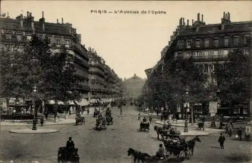 Ak Paris IX Opéra, Avenue de l'Opera