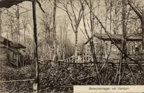 Ak Verdun Meuse, Barackenlager
