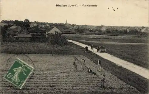 Ak Dhuizon Loir et Cher, Panorama, Felder