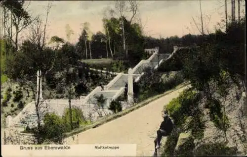 Ak Eberswalde in der Mark, Moltketreppe